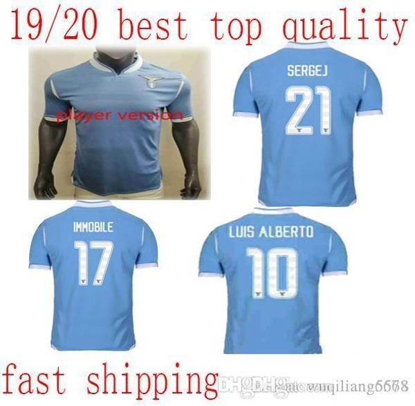 

in stock player version lazio soccer jersey ss lazio luis alberto camiseta de fÃºtbol immobile sergej maillot de foot maglia da calcio, Black;yellow