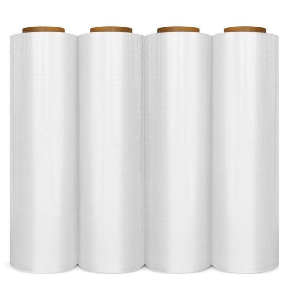 

18" x 1500' 80 gauge 4 rolls pallet wrap stretch film hand shrink wrap 1500ft