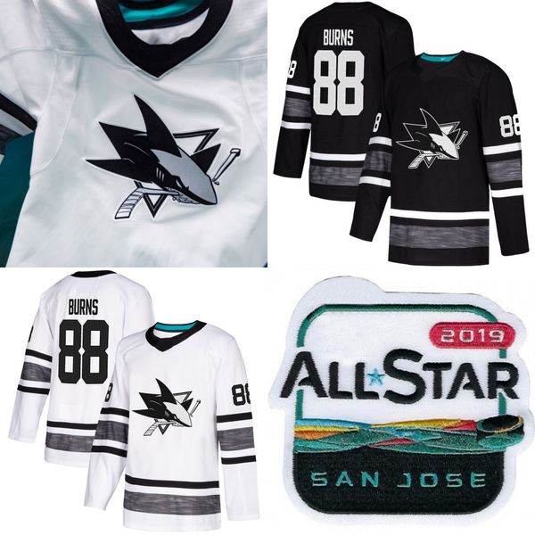 

2019 All Star San Jose Sharks Brent Burns Joe Pavelski Evander Kane Aaron Dell Martin Jones Timo Meie Logan Couture Erik Karlsson Jersey