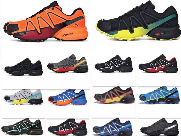 

2020 speed cross 4 iv cs trail running shoes for men women black red blue outdoor hiking athletic sports sneakers size 40-46