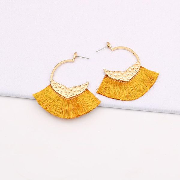 

2020 designer european and american big earrings jewelry alloy geometric triangle line spike tassel earrings new earrings, Golden;silver