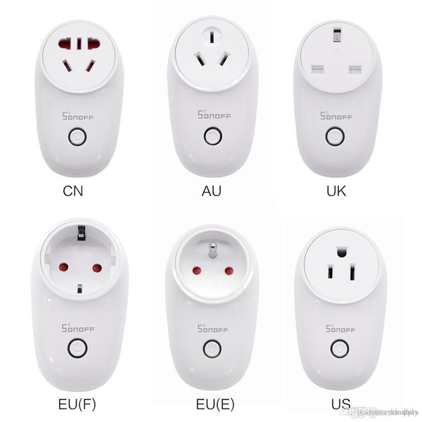 

sonoff s26 wifi смарт гнездо us / uk / cn / au / eu wireless plug power sockets smart home переключатель dhl