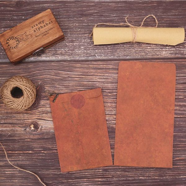 

creative vintage envelope 10pcs/set creative kraft paper envelopes diy decorative envelope small paper school office supplies