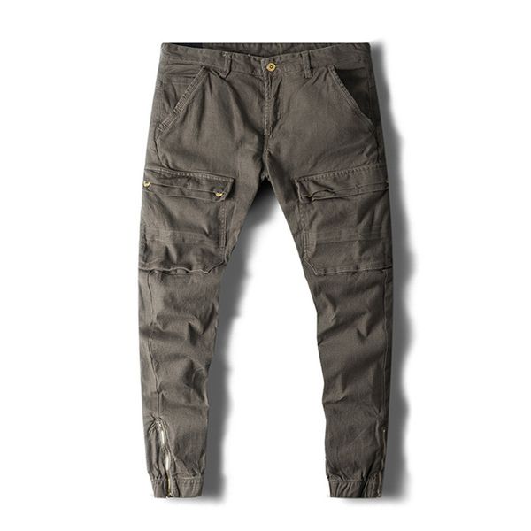 

moruancle mens vintage cargo pants casual tactical joggers with pockets retro workwear trousers for male high quality, Black