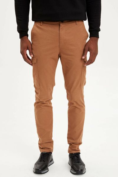 

defacto man solid color bottoms men mid-waist pockets long pants men's casual bottoms trousers-m5317az19wn, Black