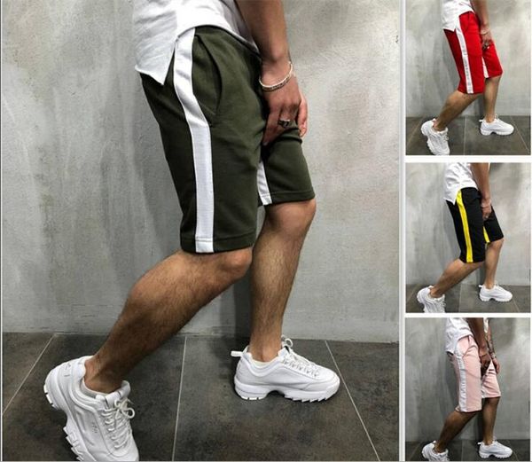 

2019 new style muscle brother pin tiao sports 5 casual loose-fit running shorts, Black;blue