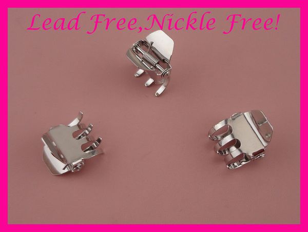 

20pcs silver finish 2.0cm plain metal hair claw for women girls hairgrips at lead and nickle diy hair accessories, Golden;silver