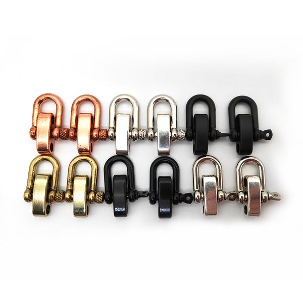 

2pcs alloy adjustable small u shape anchor shackle outdoor survival rope paracord bracelet buckle for outdoor sport
