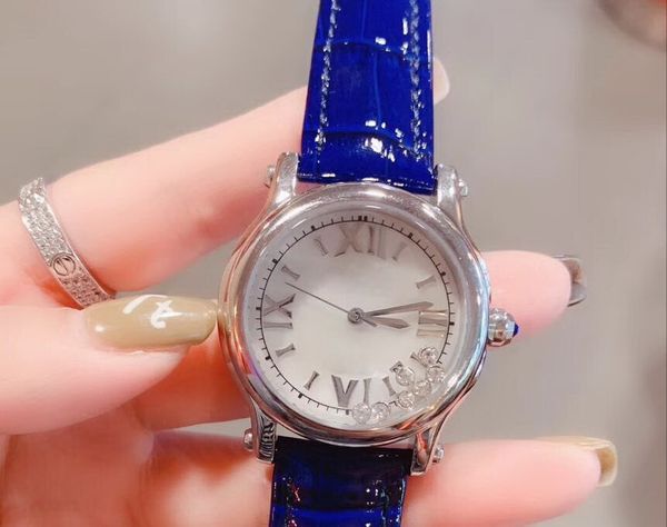 

ГОРЯЧИЕ СЕРЕБРЯНЫЕ 36 ММ КЕЙС КВАРЦ КОЖАНЫЙ РЕМЕНЬ Женские часы Высокого качества