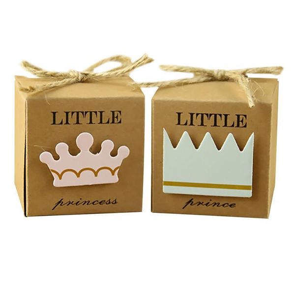 

200pcs wedding european style party princess prince candy box for wedding newborn parties gift box baby shower decorations