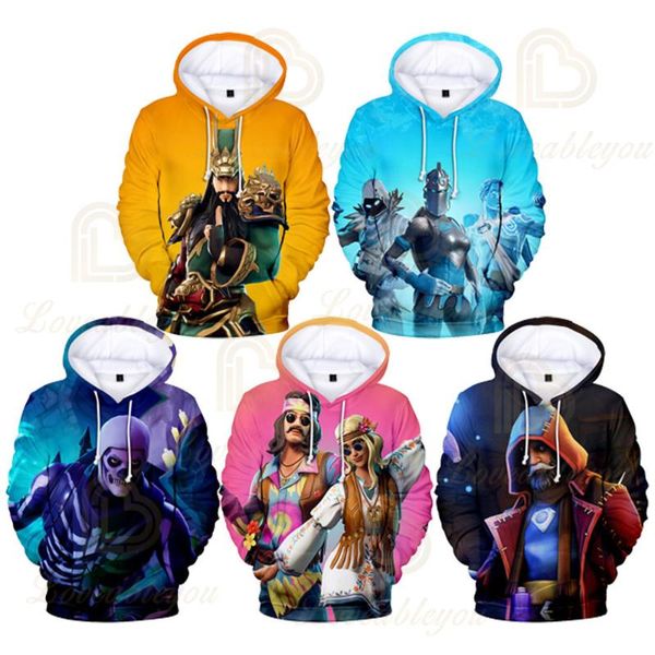 

kids hoodie cosplay costumes men women hoodie cartoon battle game casual tracksuits jackets harajuku hooded pullover sweatshirt, Black