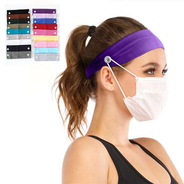 

button headband ear protection holder protect your ears multifunctional hair band hair hoop friends gifts hair accessories jk2006kd, Black;brown