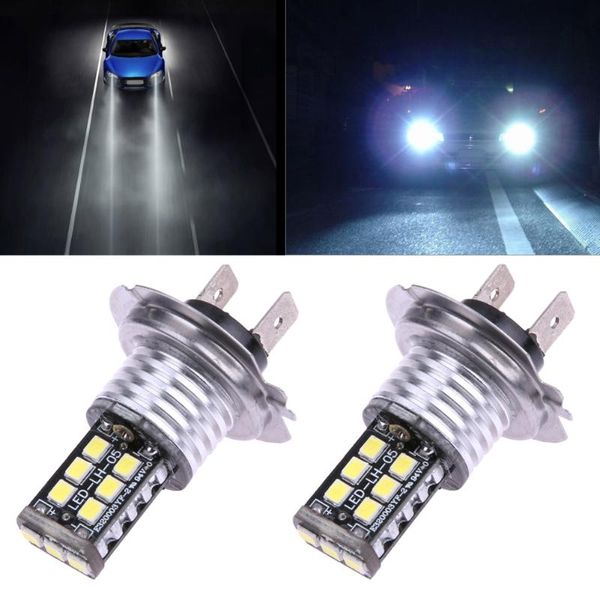 

2x h7 auto leds for cars 15smd canbus error 3535 led car white fog light