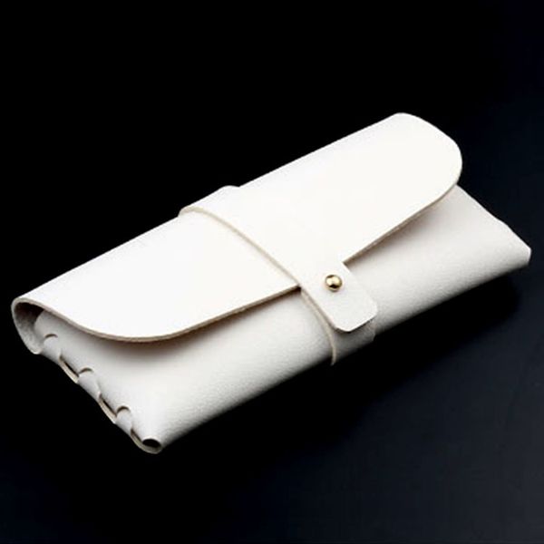 

chameni box myopia handmade case glasses case leather packaging sun glasses box anti-pressure pu leather soft bag, Blue