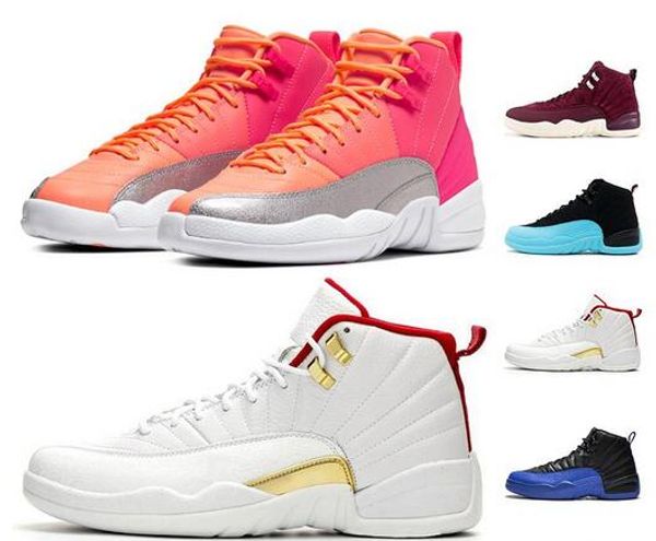 

mens 12s basketball shoes winterized wntr gym red michigan bordeaux 12 white black the master flu game taxi sport sneaker shoes