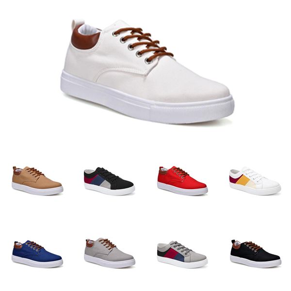 

men shoes no-brand canvas sports casual sneakers white black red grey khaki blue fashion shoes size 40-45 new style #41