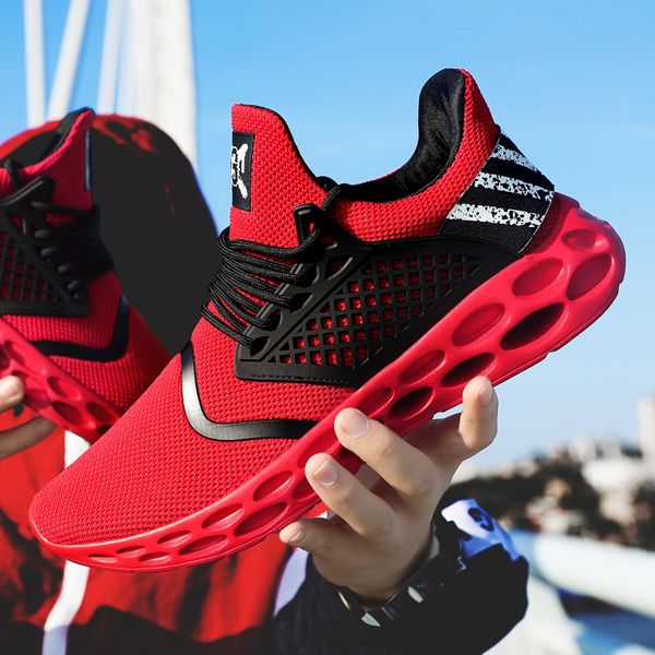 

new fashion outdoor men casual shoes comfortable mens sneakers 2019 breathable lightweight man walking trainers ly191213, Black