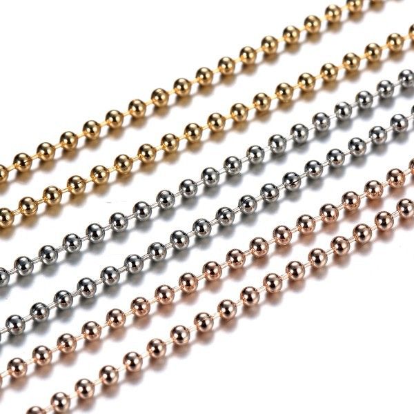 

1pcs 80cm faceted ball chain for my coin frame pendant locket necklace, Golden;silver