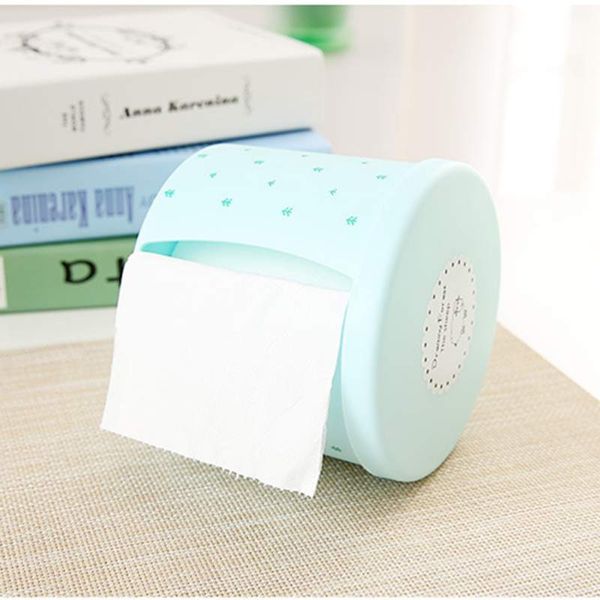 

simple style plastic tissue box cover round side draw tissue box holder round napkin paper case