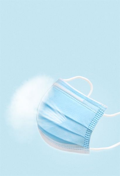 

80 1pcs thin pack masks with elastic ear loop 3 face mask ply breathable dust waterproof air pollution pj5d