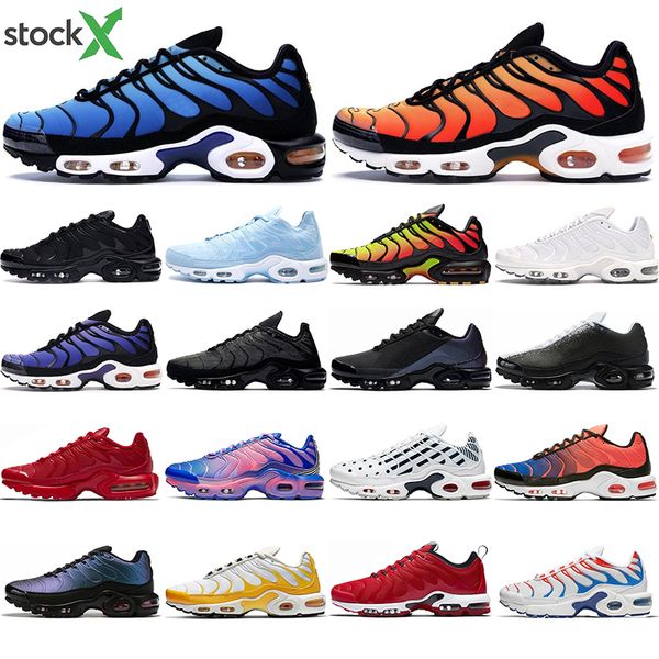 

with socks new tn plus ultra se running shoes men throwback future triple black white hyper chaussures athletic sports sneakers 40-45