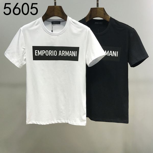 

spring and summer new designer short-sleeved high-grade cotton printing short-sleeved round neck panel t-shirt color: black white