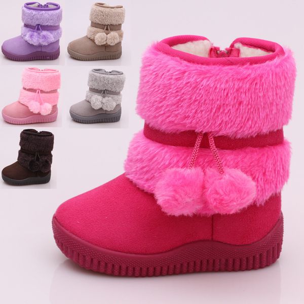 

baby kids shoes winter kids medium cotton boots children thicken keep warm waterproof snow boots boys girls cute boots wholesale, Black;grey