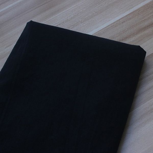 

50x160cm fashion brand pure black cotton fabric for diy sewing tshirt cloth lining, Black;white