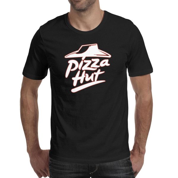 

fashion mens pizza hut logo red white design black round neck t shirt cool retro shirts gray camouflage online pizza deals black 3d, White;black