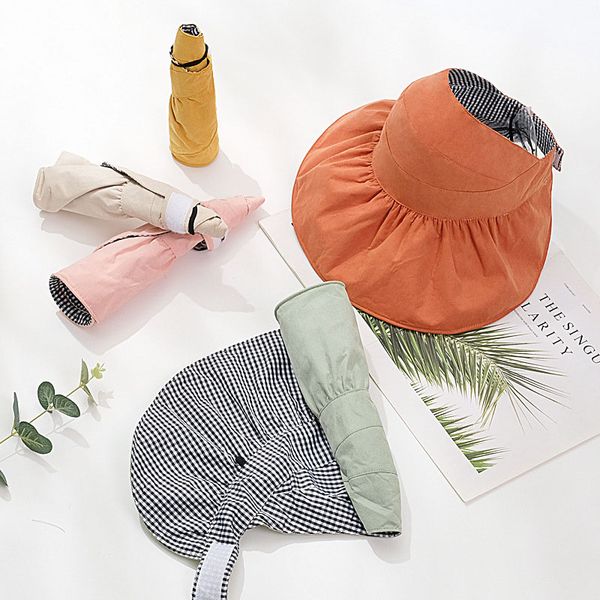 

spring summer baby hat fashion parent-child hat baby girl cap toddler kids beach bucket hats girls sun girl accessories, Yellow