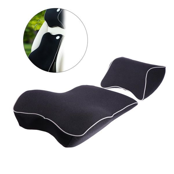 

memory foam car neck pillow back support cushion auto headrest backrest pillow set