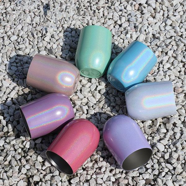 

12oz eggshell cup colorful egg shape cups tumble rainbow stainless steel mug red wine cocktail coffee mugs an2632