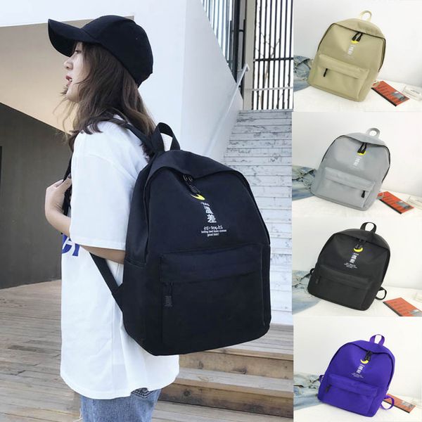 

2019 leisure back pack women canvas backpack student fresh college wind backpack fashion travel bag dropshipping mochila mujer