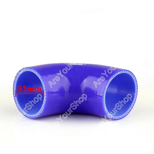 

areyourshop universal elbow 90 degree 90mm 51mm vacuum silicone hose tube coupler intercooler turbo water air pipe connection