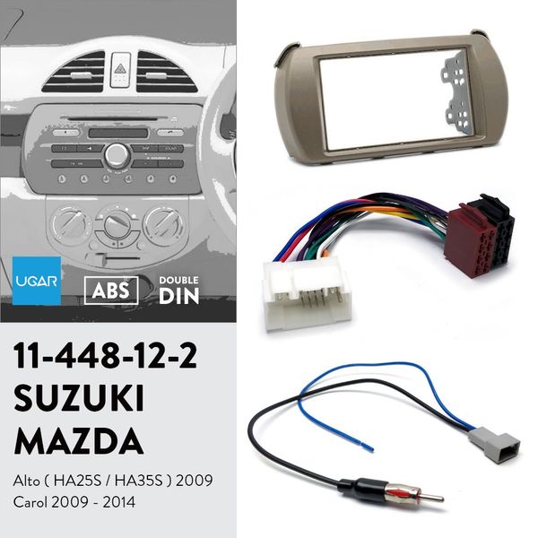 Ugar 11 448 Fascia Kit Fascia Frame Iso Harness Antenna Adaptor For Suzuki Alto Ha25s Ha35s 2009 Mazda Carol 2009 2014 Car Interior Accessories