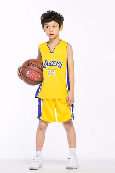 

24 баскетбольная майка для мальчиков желтый фиолетовый размер XXS-XXL дешевая детска