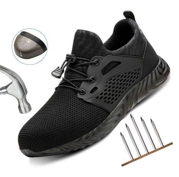 

ce approved 2020 women autumn steel toe work safety shoes for men puncture proof security boots breathable light industrial casual shoes, Black;brown