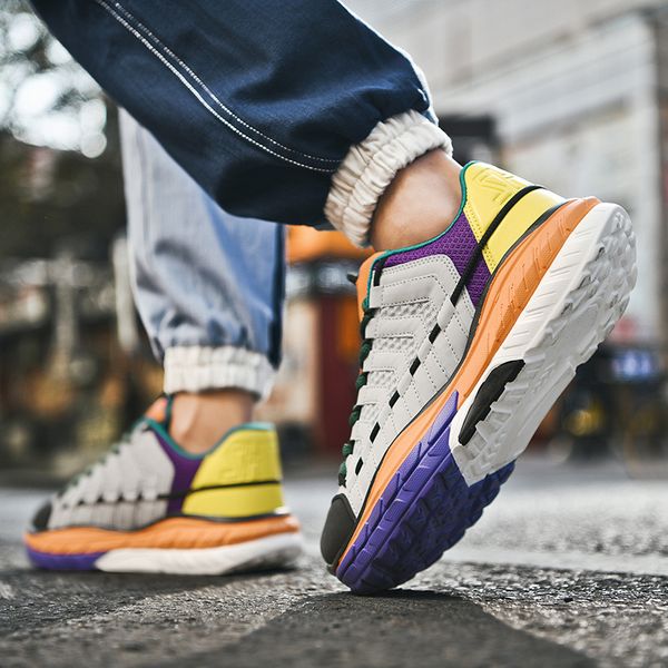 

new spring breathable leather sneakers for men running shoes lightweight outdoor walking sport shoes soft outsole size 37-44, Black