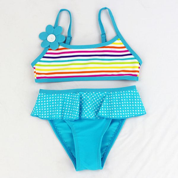 

girls split two-pieces swimwear bikini children's swimwear girls bathing suits baby floral swimming suit girl beachwear