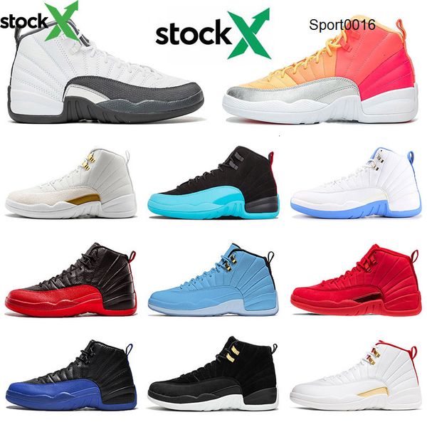 

12s xii 12 новые jumpman mens basketball обувь hot пунш dark gray fiba ​​fiba ​​дизайнер кроссовки кроссовки размер 47, Black