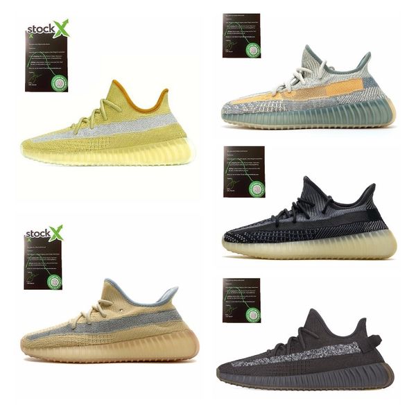 

kanye west static running shoes new israfil cinder desert sage earth tail light zebra womens mens trainers sneakers size 13 luxky j#006226