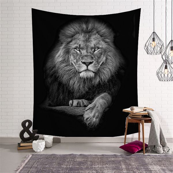 

Lion Pattern Tapestry Animal Print Polyester Wall Hanging Home Decoration tapestry