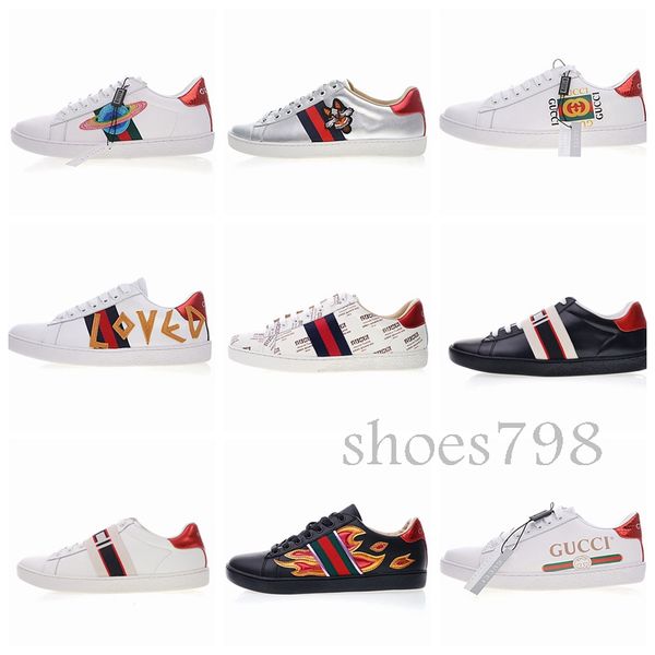 

[с коробкой] 2019 лучшие дизайнерские туфли Мужчины Женская обувь Пчелиные полоски