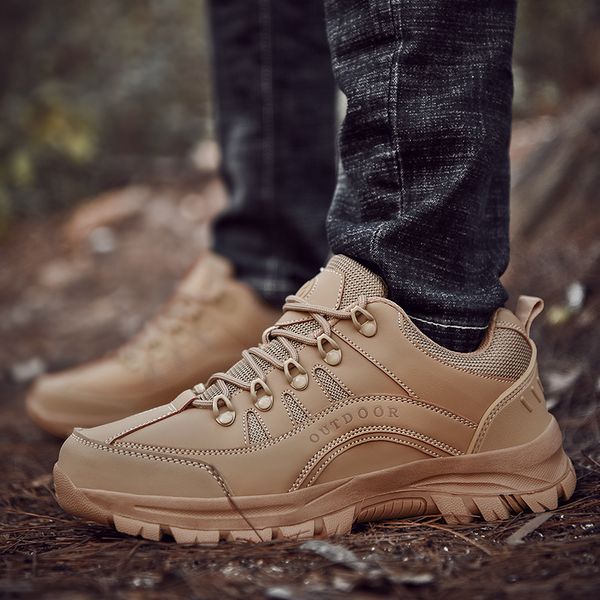 

spring/autumn men hiking shoe anti slip men sport shoes good quality big sizes shoes lace up outdoors brand mens