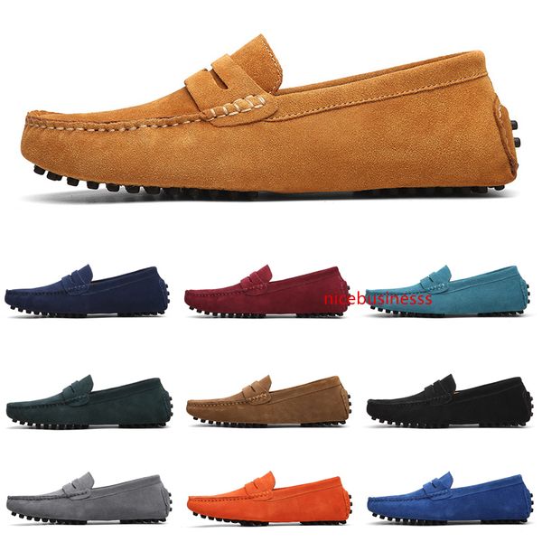 

new fashion non-brand classic men loafers shoes slip-on flat business dress sneakers cusale shoes triple black red 38-47 style 9