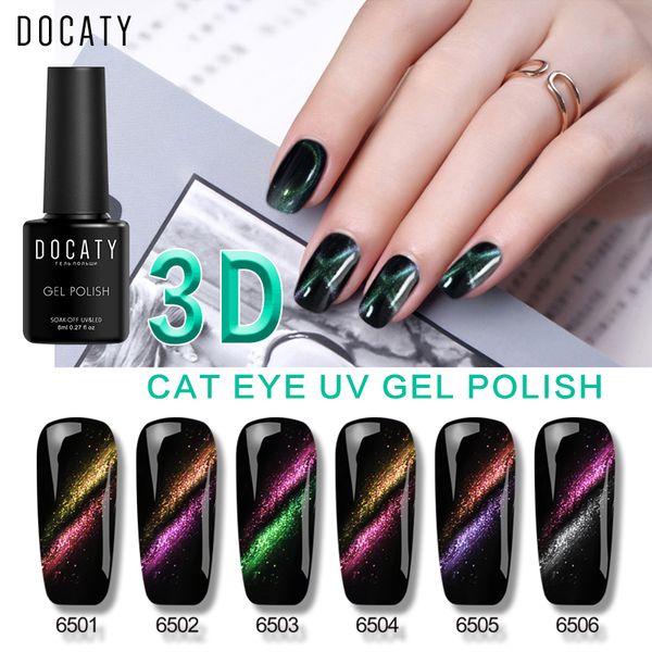 

docaty new product lucky gel varnish uv semi-permanent soak off 6 species color cat eye nail gel polish manicure art design, Red;pink