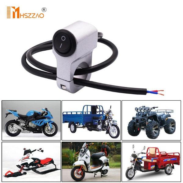 

10a aluminum alloy self-resetting button switch, horn / flameout / start ignition switch for motorcycle, electric car,atv