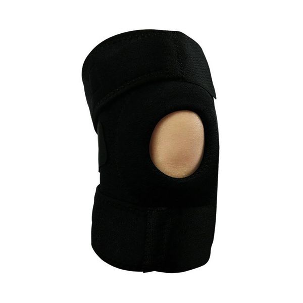 

1pc knee brace support sleeve adjustable open patella stabilizer protector nylon wrap for arthritis meniscus tear running sports, Black;gray