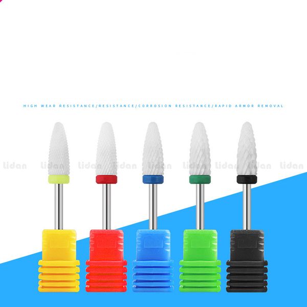 

ceramic nail drill bit for electric manicure machine accessories nail art tools electric manicure cutter nail file, Silver