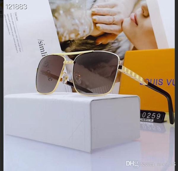 

fashion luxury rich man sunglasses, brand designer 1.1 quality 5 color alloy full frame sunglasses with logo and box, ing, White;black
